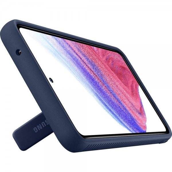 Samsung Original Galaxy A53 5G Skal Protective Standing Cover Transparent Navy