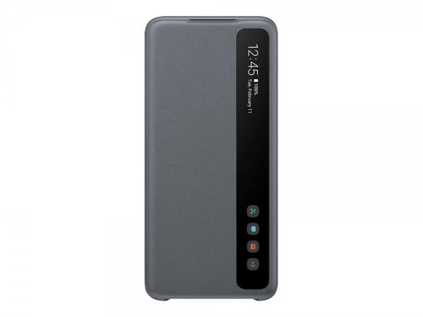 Samsung Original Galaxy S20 Fodral Smart Clear View Cover Grå