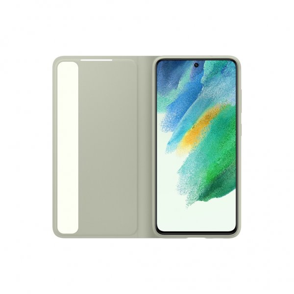 Samsung Original Galaxy S21 FE Fodral Smart Clear View Cover Olive Green