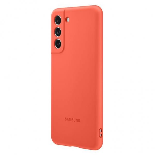 Samsung Original Galaxy S21 FE Skal Silicone Cover Coral