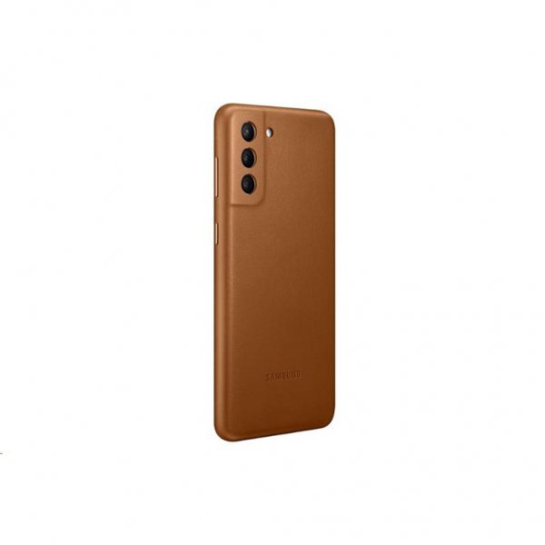 Samsung Original Galaxy S21 Plus Skal Leather Cover Brun