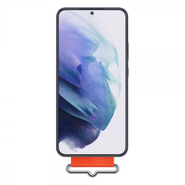 Samsung Original Galaxy S22 Plus Skal Silicone Cover with Strap Navy