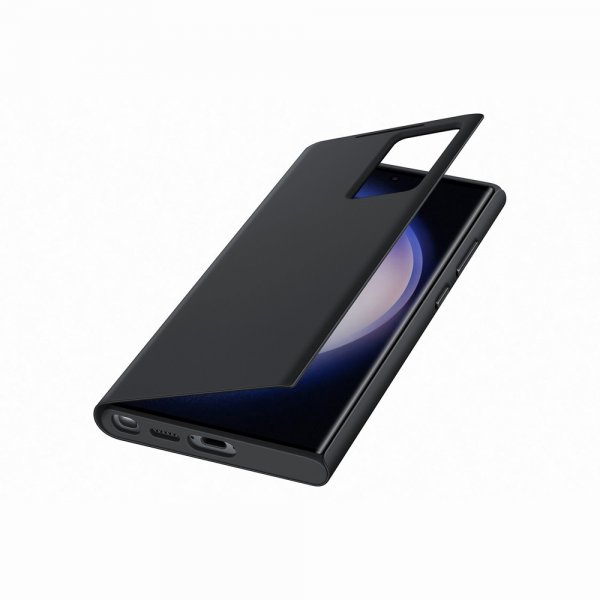 Samsung Original Galaxy S23 Ultra Fodral Smart View Wallet Case Svart