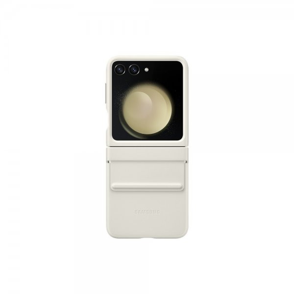 Samsung Original Galaxy Z Flip 5 Skal Flap Eco-Leather Case Cream
