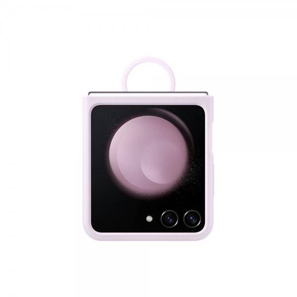 Samsung Original Galaxy Z Flip 5 Skal Silicone Case with Ring Lavender