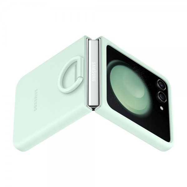 Samsung Original Galaxy Z Flip 5 Skal Silicone Case with Ring Mint