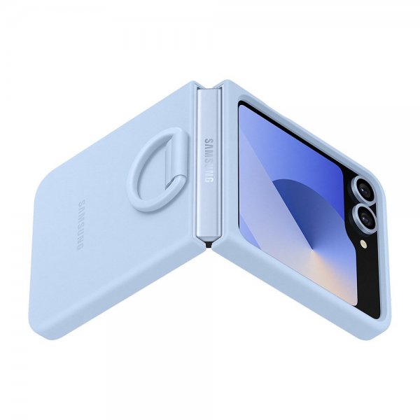 Samsung Original Galaxy Z Flip 6/Flip 7 FE Skal Silicone Case Blå