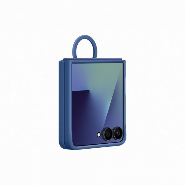 Samsung Original Galaxy Z Flip 7 Skal Ring Case Silicone Blå