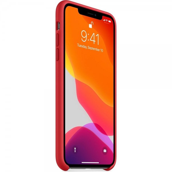 Apple Original iPhone 11 Pro Max Skal Silicone Case Röd