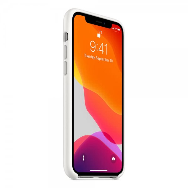 Apple Original iPhone 11 Pro Skal Silicone Case Vit