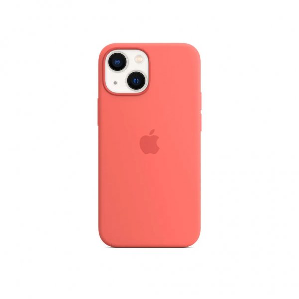 Apple Original iPhone 13 Mini Skal Silicone Case MagSafe Rosa pomelo