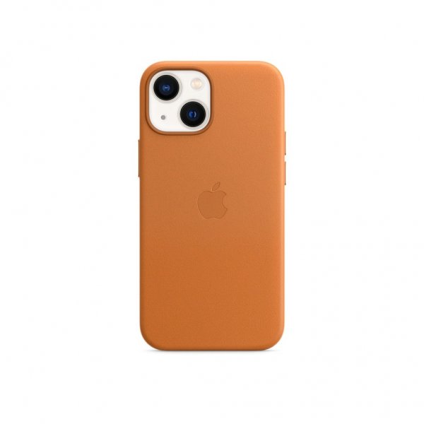 Apple Original iPhone 13 Skal Leather Case MagSafe Gyllenbrun