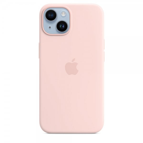 Apple Original iPhone 14 Plus Skal Silicone Case MagSafe Kritrosa