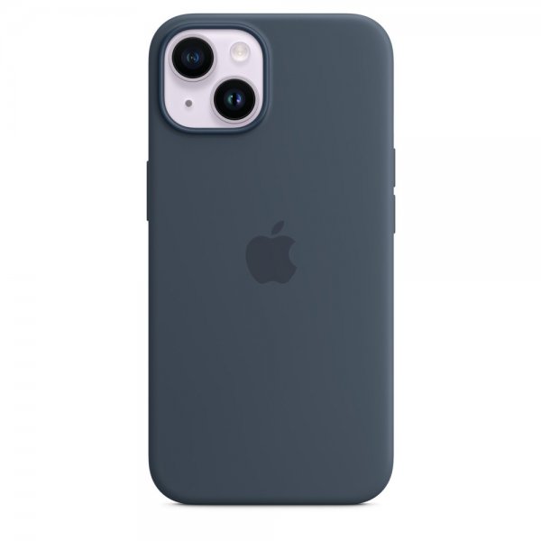 Apple Original iPhone 14 Plus Skal Silicone Case MagSafe Stormblå