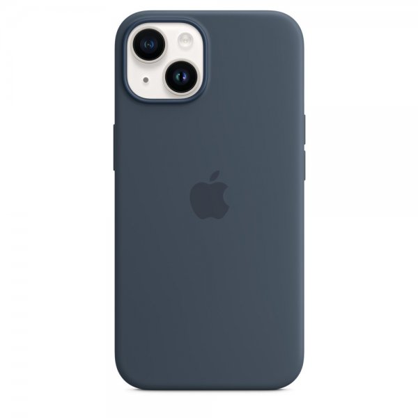 Apple Original iPhone 14 Plus Skal Silicone Case MagSafe Stormblå