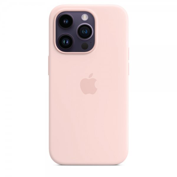 Apple Original iPhone 14 Pro Skal Silicone Case MagSafe Kritrosa