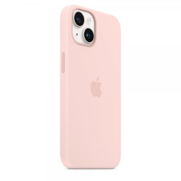 Apple Original iPhone 14 Skal Silicone Case MagSafe Kritrosa