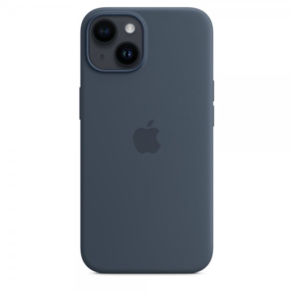 Apple Original iPhone 14 Skal Silicone Case MagSafe Stormblå