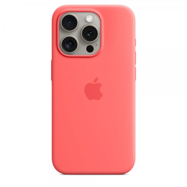 Apple Original iPhone 15 Pro Max Skal Silikon MagSafe Guava