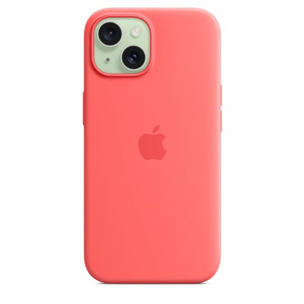 Apple Original iPhone 15 Skal Silikon MagSafe Guava