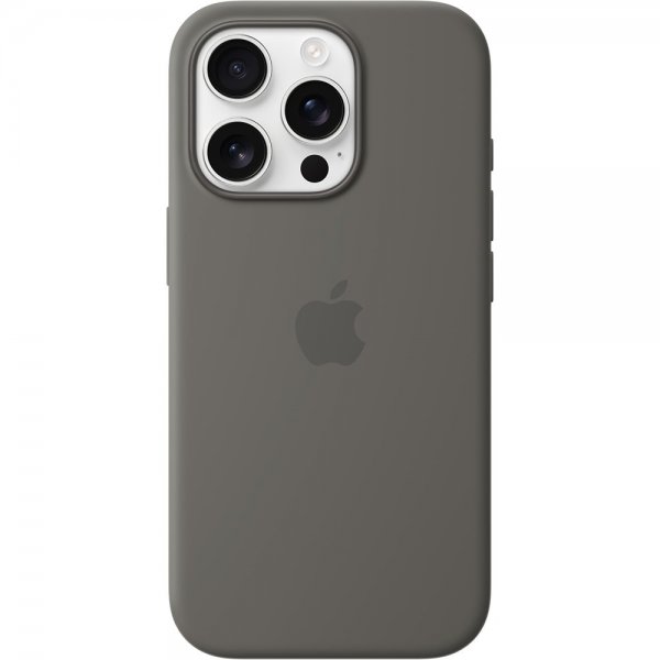 Apple Original iPhone 16 Pro Skal Silicone Case MagSafe Stone Gray