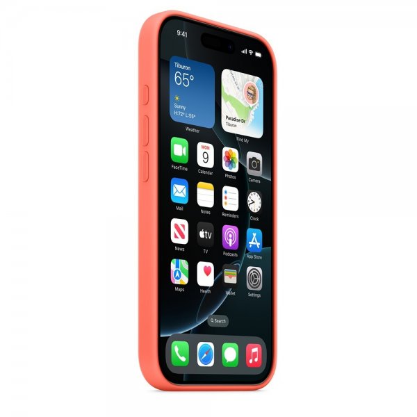 Apple Original iPhone 16 Pro Skal Silicone Case MagSafe Tangerine