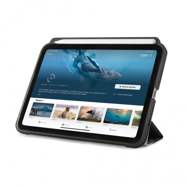 Pipetto iPad mini (gen 6)/iPad mini (A17 Pro) Fodral Origami No3 Pencil Case Svart