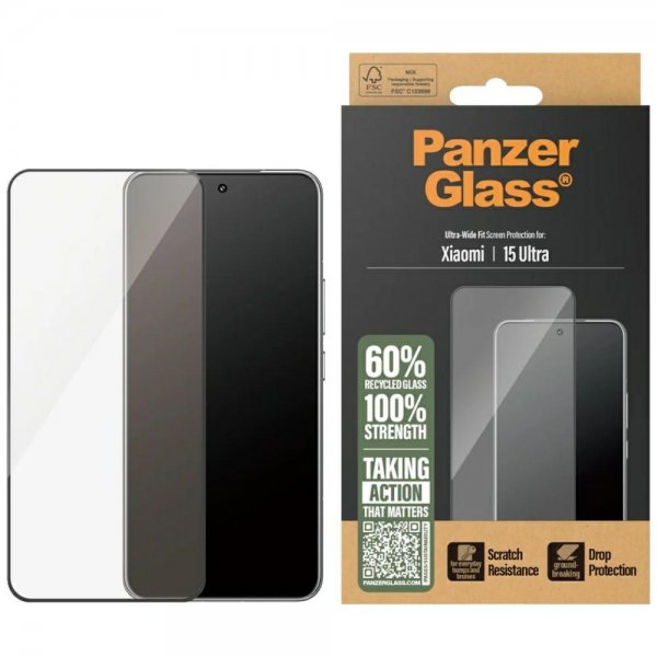 PanzerGlass Xiaomi 15 Ultra Skärmskydd Ultra-Wide Fit