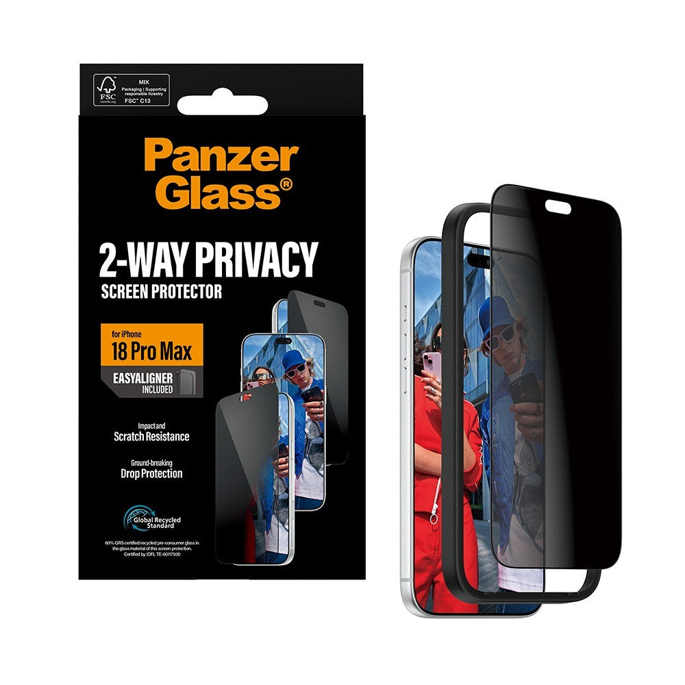 PanzerGlass iPhone 18 Pro Max Skärmskydd Ultra-Wide Fit Privacy EasyAligner