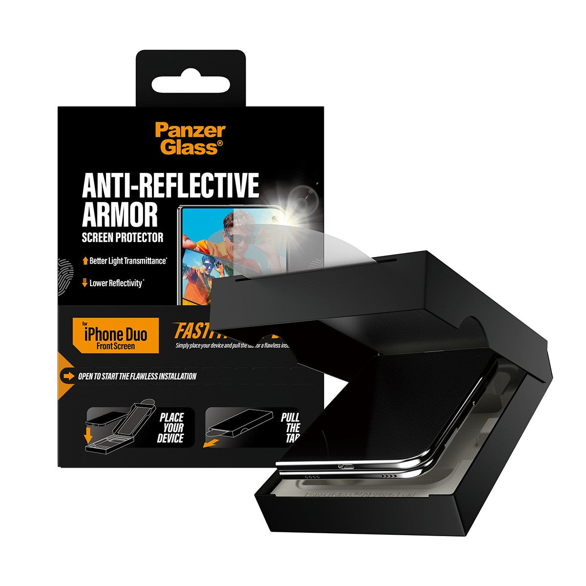 PanzerGlass iPhone Duo Skärmskydd Anti-reflective Armor Fastfit