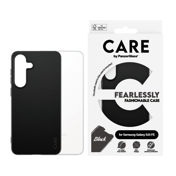 CARE by PanzerGlass Samsung Galaxy S25 FE Skal Fashionable Svart