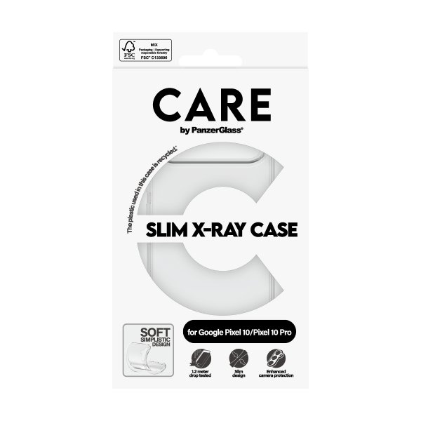 CARE by PanzerGlass Google Pixel 10/Pixel 10 Pro Skal Slim X-Ray Transparent