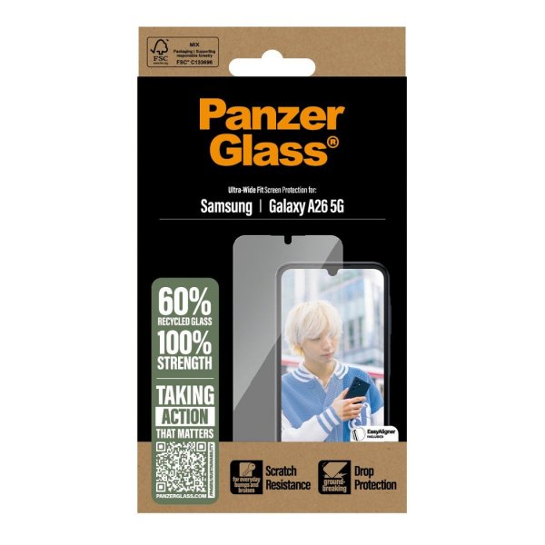 PanzerGlass Samsung Galaxy A26 Skärmskydd Ultra-Wide Fit EasyAligner