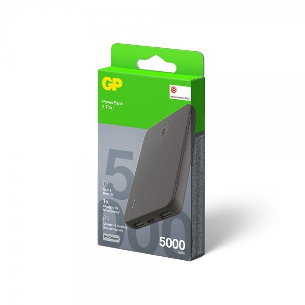 GP Powerbank Plus 5000 mAh Svart