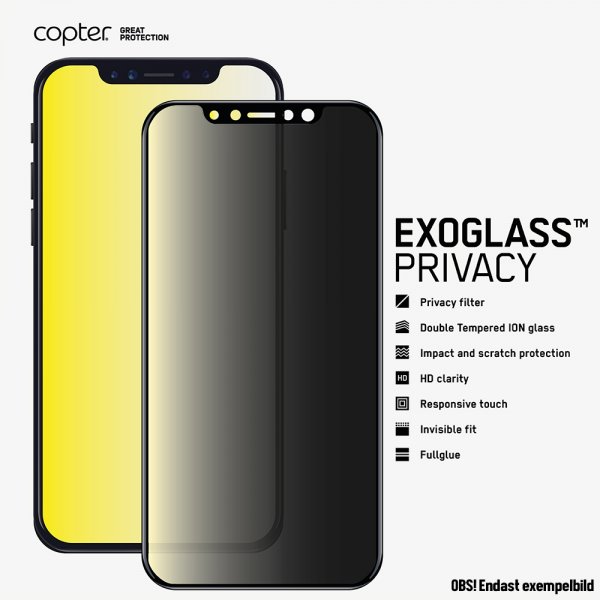 Copter iPhone Xs Max/11 Pro Max Skärmskydd Exoglass Flat Privacy
