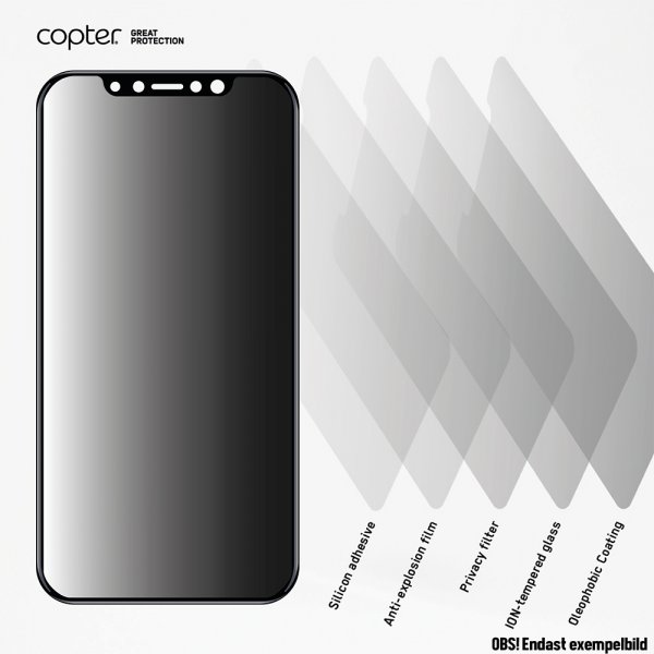 Copter iPhone Xs Max/11 Pro Max Skärmskydd Exoglass Flat Privacy