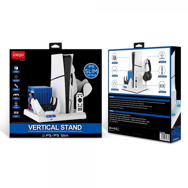Ipega PS5/PS5 Slim Vertical Stand Dockningsstation