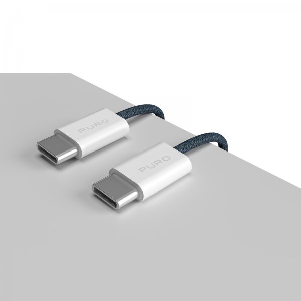 Puro Kabel Fabrik 2.0 60W USB-C till USB-C 1.5m Blå