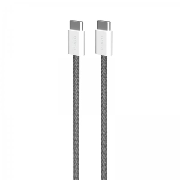 Puro Kabel Fabrik 2.0 60W USB-C till USB-C 1.5m Grå