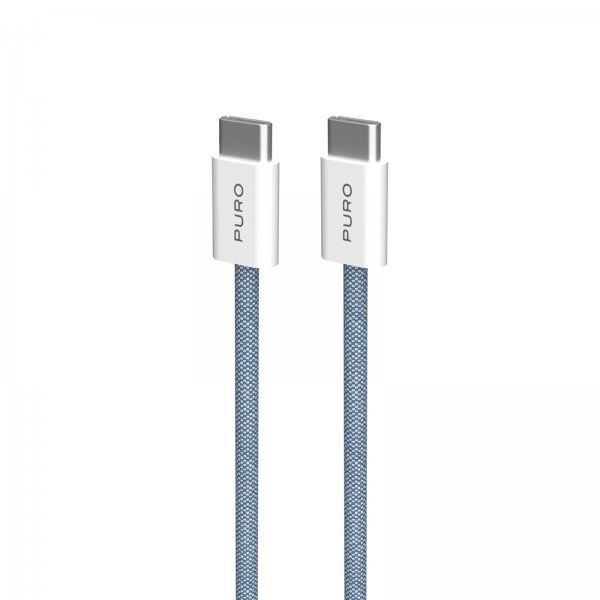 Puro Kabel Fabrik 2.0 60W USB-C till USB-C 1.5m Blue Lagoon