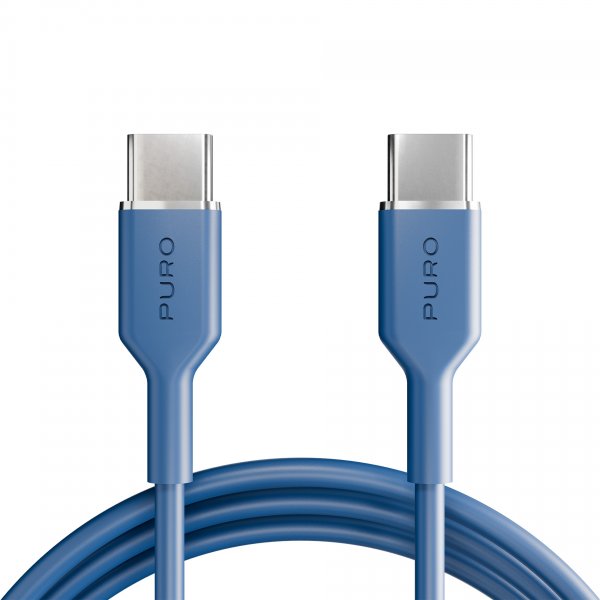 Puro Kabel TPE 25W USB-C till USB-C 1.5m Ice Blue