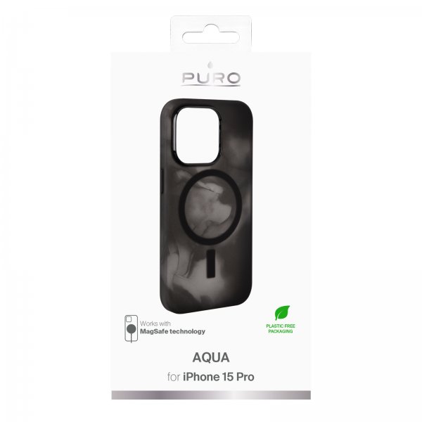 Puro iPhone 15 Pro Skal Aqua Svart