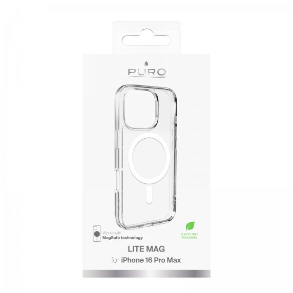 Puro iPhone 16 Pro Max Skal Lite Mag Transparent