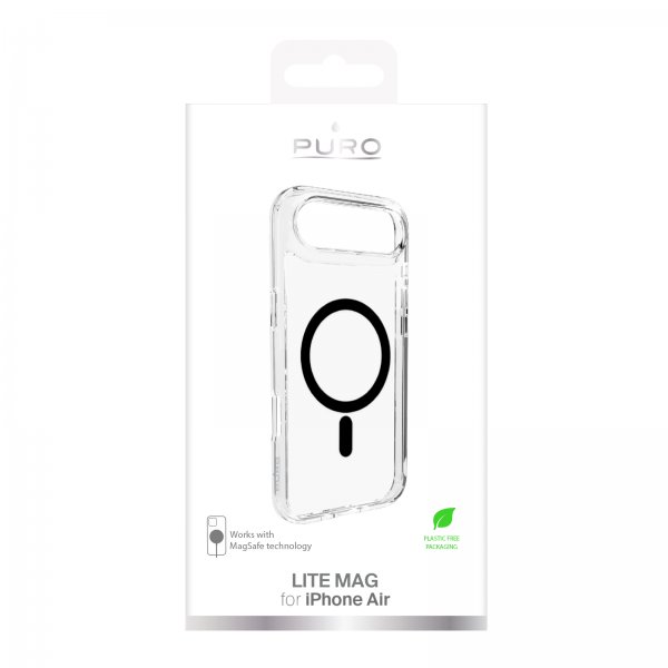 Puro iPhone Air Skal Lite Mag Transparent Svart
