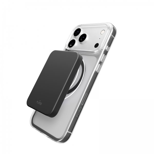Puro iPhone 17 Pro Skal Lite Mag Transparent Svart