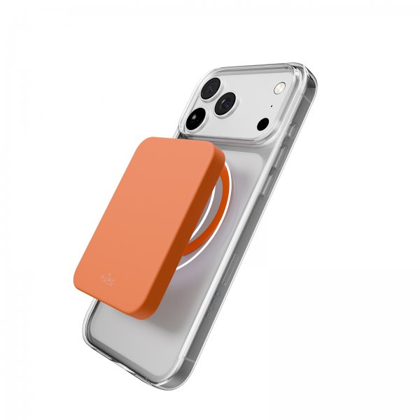Puro iPhone 17 Pro Skal Lite Mag Transparent Orange