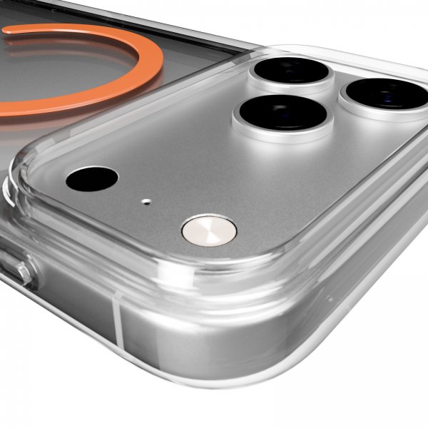 Puro iPhone 17 Pro Skal Lite Mag Transparent Orange