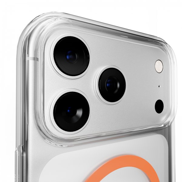 Puro iPhone 17 Pro Skal Lite Mag Transparent Orange