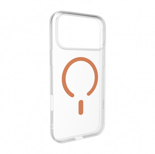 Puro iPhone 17 Pro Skal Lite Mag Transparent Orange