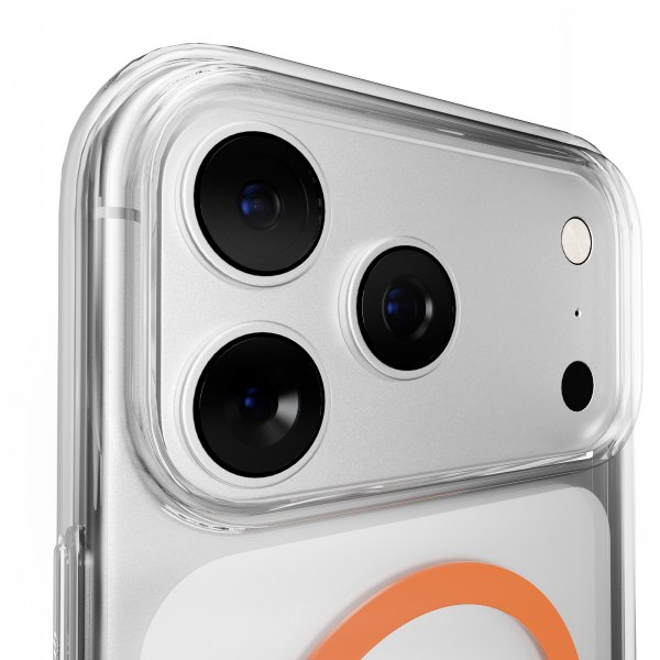 Puro iPhone 17 Pro Max Skal Lite Mag Transparent Orange